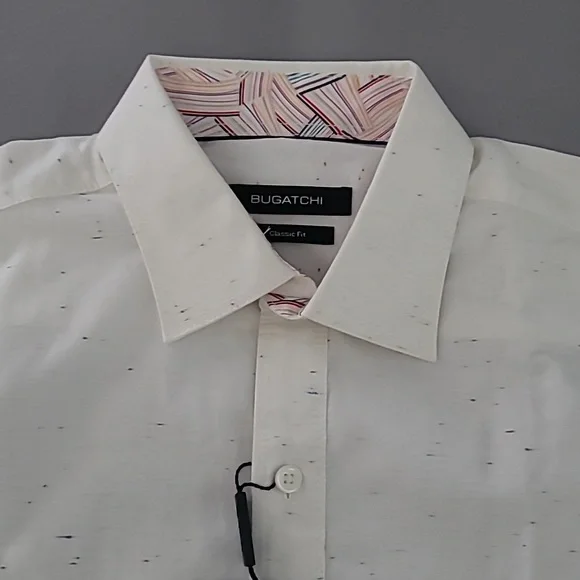 Bugatchi Chalk Speckled Colors Print Classic Fit Size M $149